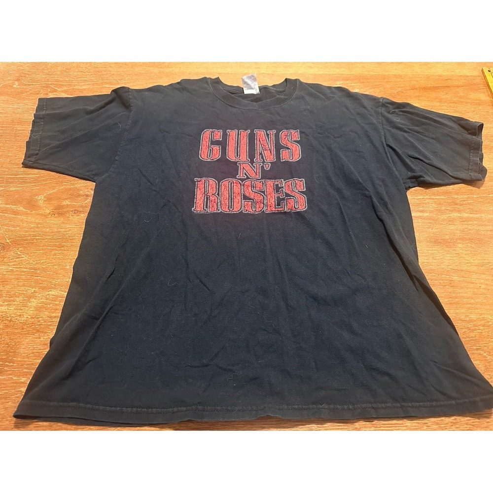 Vintage Guns N Roses T-shirt Black Size XL Band Tee Gildan